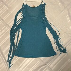 Elan Fringe Racer Back Shirt!